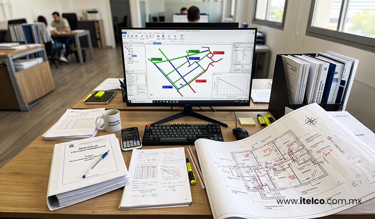 ITELCOMEX Ingeniería y diseño de sistemas contra incendios: memorias de cálculo, NFPA y coordinación BIM